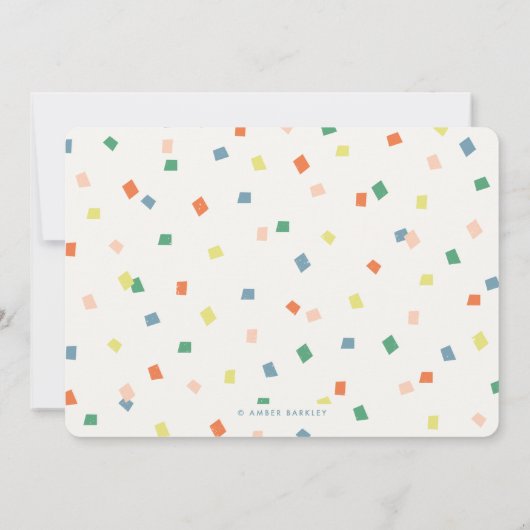 Hip Hip Hooray Birthday Invitation - Cobalt Kaart (Achterkant)