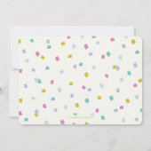 Hip Hip Hooray Birthday Invitation - Limoen Kaart (Achterkant)