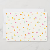 Hip Hip Hooray Birthday Uitnodiging - Sinaasappel (Achterkant)