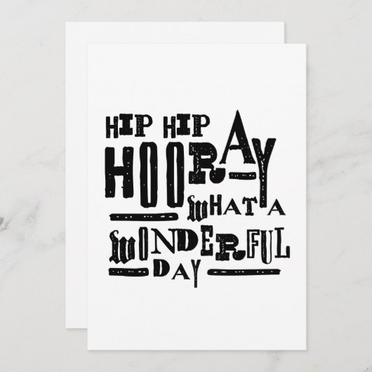 Hip Hip Hooray Feestdagenkaart (Voorkant / Achterkant)