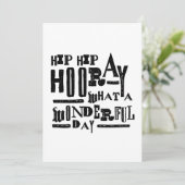 Hip Hip Hooray Feestdagenkaart (Staand voorkant)
