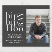 Hip hip hooray fotograduatie party bier etiket (Enkel label)