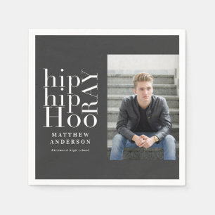 Hip hip hooray fotograduatie party servet