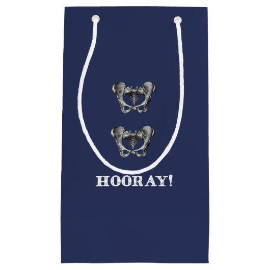 Hip Hip Hooray Funny Anatomy Gift Klein Cadeauzakje (Voorkant)