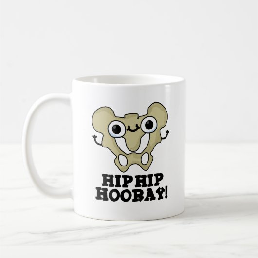 Hip Hip Hooray Funny Anatomy Pun Koffiemok (Links)