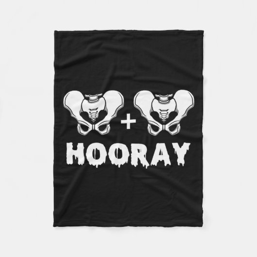 Hip Hip Hooray Funny Anatomy Pun Skeleton Bone  Fleece Deken (Voorkant)
