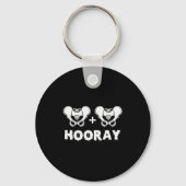Hip Hip Hooray Funny Anatomy Pun Skeleton Bone Sleutelhanger (Voorkant)