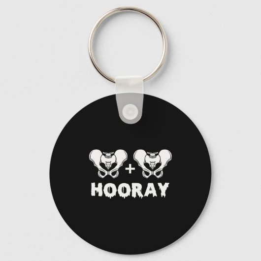 Hip Hip Hooray Funny Anatomy Pun Skeleton Bone  Sleutelhanger (Voorkant)