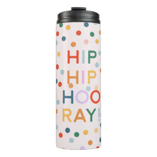 Hip Hip Hooray Gefeliciteerd Afstudeerder Verjaard Thermosbeker