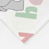 Hip Hip Hooray Grijs Hippo Tekening Leuke Dierlijk Fleece Deken (Hoek)