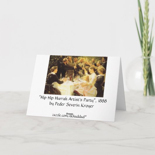 Hip Hip Hurrah. Bedankkaart (Achterkant)