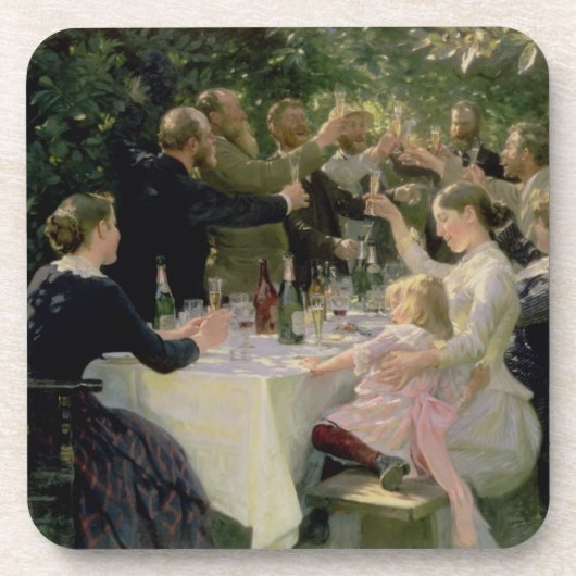 Hip Hip Hurrah. Kunstpartij te Skagen, 1888 Bier Onderzetter (Voorkant)