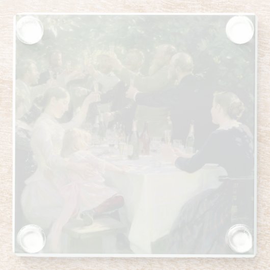 Hip Hip Hurrah. Kunstpartij te Skagen, 1888 Glazen Onderzetter (Achterkant)