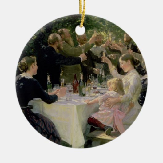 Hip Hip Hurrah. Kunstpartij te Skagen, 1888 Keramisch Ornament (Voorkant)