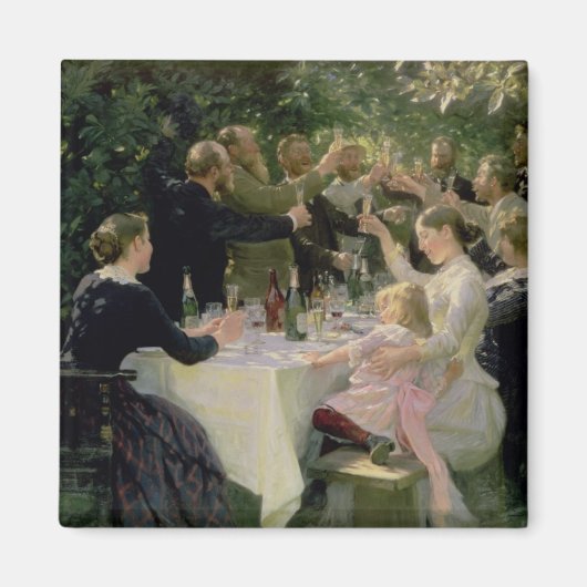 Hip Hip Hurrah. Kunstpartij te Skagen, 1888 Magneet (Voorkant)