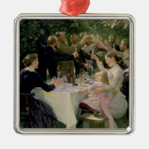 Hip Hip Hurrah. Kunstpartij te Skagen, 1888 Metalen Ornament