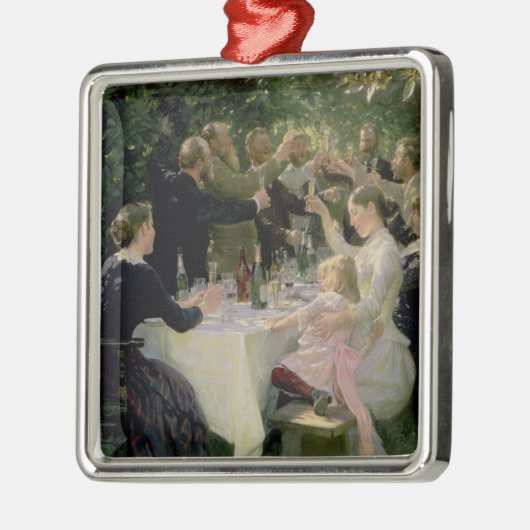 Hip Hip Hurrah. Kunstpartij te Skagen, 1888 Metalen Ornament (Links)