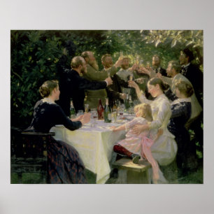 Hip Hip Hurrah. Kunstpartij te Skagen, 1888 Poster