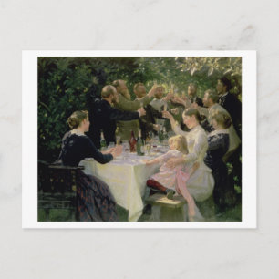 Hip Hip Hurrah. Kunstpartij te Skagen, 1888 Uitnodiging Briefkaart