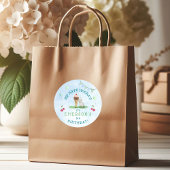 Hip Hippo Hoera verjaardagsfeestje Ronde Sticker