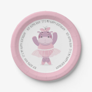 Hip Hippo Ray Hippo Ballerina Paper Bord