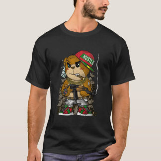 Hip-Hipster Teddy Bear Rap Street Draag T-shirt