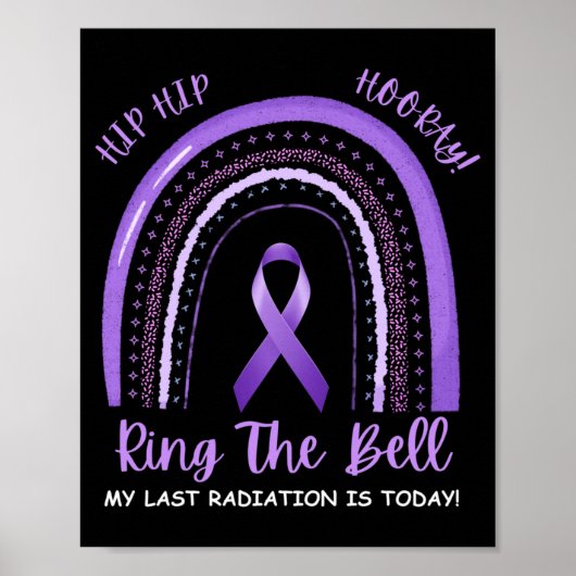 Hip Hoeraa Bel De Bel Laatste Dag Bestraling Chemo Poster (Voorkant)