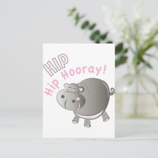 Hip Hooray Briefkaart (Staand voorkant)