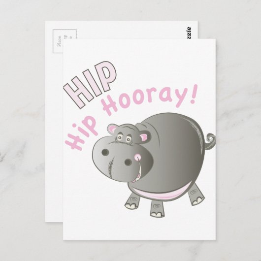 Hip Hooray Briefkaart (Voorkant / Achterkant)