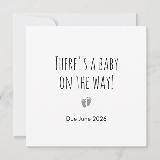 Hip Hooray Eenvoudige zwangerschapsaankondiging Ka Aankondiging (Achterkant)