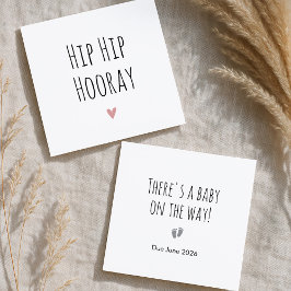 Hip Hooray Eenvoudige zwangerschapsaankondiging Ka Aankondiging