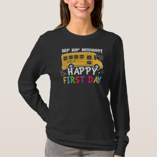 Hip Hooray Gelukkige Eerste Dag Leuke 5e Graad T-shirt
