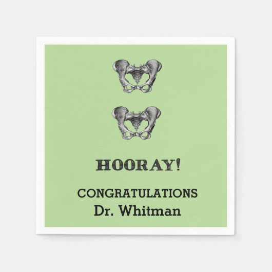 Hip Hooray Gepersonaliseerd Afstuderen servet (Voorkant)