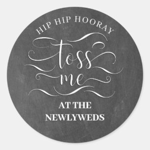 Hip Hooray Gooi me naar de Passen getrouwd Ronde Sticker