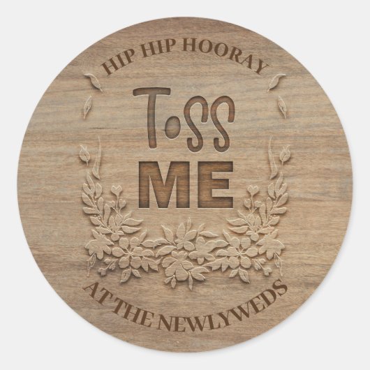 Hip Hooray Gooi me naar de Passen getrouwd Ronde Sticker (Voorkant)