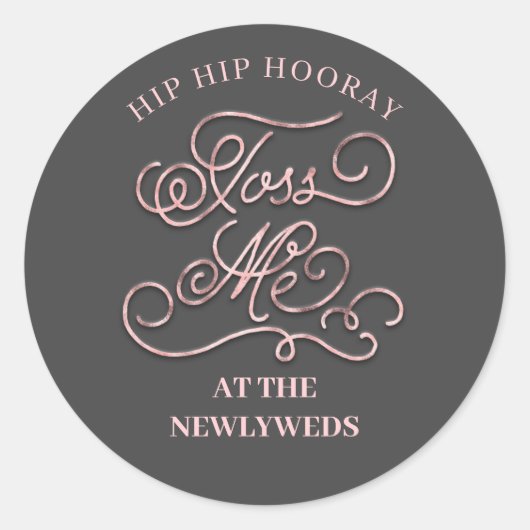 Hip Hooray Gooi me naar de Passen getrouwd Ronde Sticker (Voorkant)