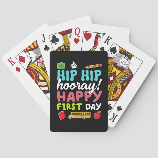 Hip Hooray Happy First Day Pokerkaarten (Achterkant)