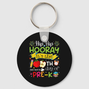 Hip Hooray Het is de 100ste dag van Pre-K Teacher  Sleutelhanger
