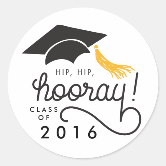 Hip Hooray Klasse van 202020 Afstuderen Sticker (Voorkant)