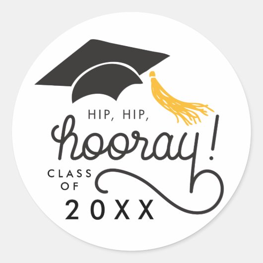 Hip Hooray Klasse van 2020 Afstuderen Sticker (Voorkant)