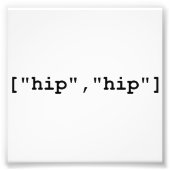 Hip Hooray Programmeringsarray Foto Afdruk (Voorkant)