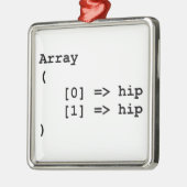Hip Hooray Programmeringsarray Metalen Ornament (Links)