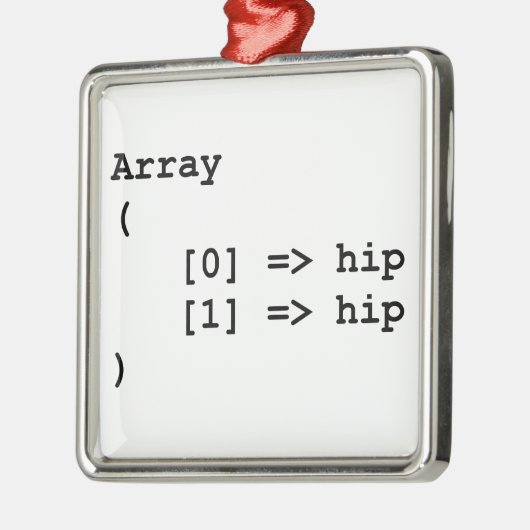 Hip Hooray Programmeringsarray Metalen Ornament (Links)