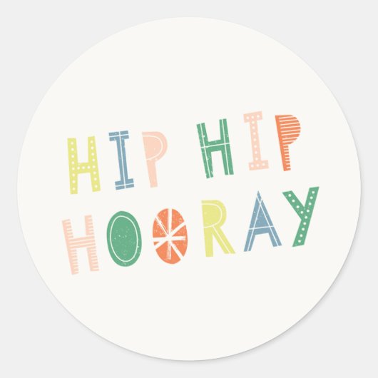 Hip Hooray Sticker - Kobalt (Voorkant)