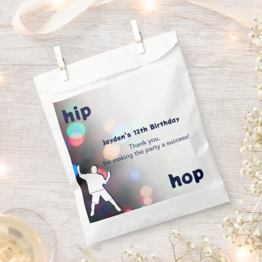 Hip Hop 12e verjaardagsfeestje Bedankzakje (Geknipt)