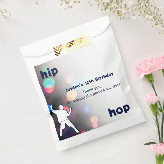 Hip Hop 12th Birthday Dance Party Bedankzakje (Gezegeld)