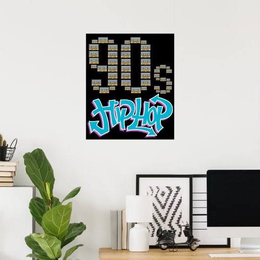 Hip Hop 90s Classic Hip Hop Poster (Thuiskantoor)