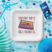 Hip Hop 90's Old School Cassette Player Birthday Papieren Bordje (Feest)