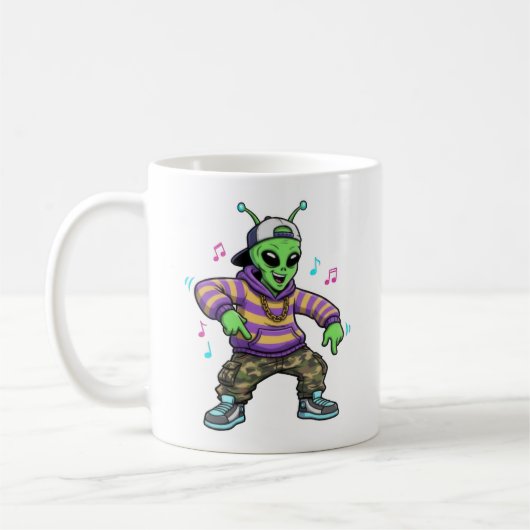 Hip Hop Alien Koffiemok (Links)