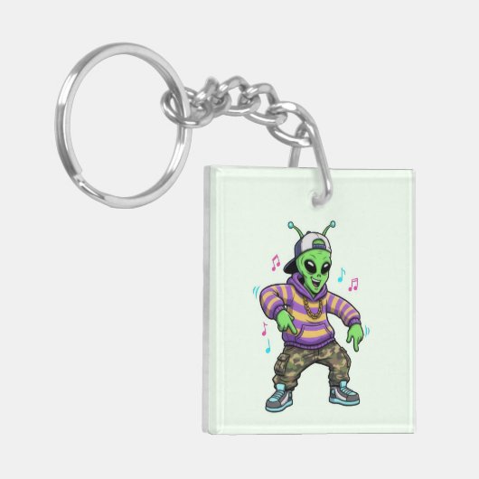 Hip Hop Alien Sleutelhanger (Voorkant Links)